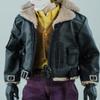 1/12 Scale Male Clothes,Male Fur Collar Coat Zipper Jacket Outfit Clothing for 6inch Action Figure Body (Black) view 2