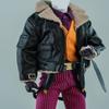 1/12 Scale Male Clothes,Male Fur Collar Coat Zipper Jacket Outfit Clothing for 6inch Action Figure Body (Black) view 3