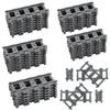Etarnfly 42PCS City Train Tracks, Classic Accessories, Railroad Building Toy Compatible with All Major Brand - 38 Straights, 2 Left Right 45 Intersection Rails, 2 Flexible Rails view 1