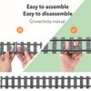 Etarnfly 42PCS City Train Tracks, Classic Accessories, Railroad Building Toy Compatible with All Major Brand - 38 Straights, 2 Left Right 45 Intersection Rails, 2 Flexible Rails view 3