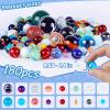 LOVESTOWN 180PCS Planet Marbles Game for Kids, Assorted Size Glass Marbles Bulk with Gift Box for Board Game, Vases, Party Decor view 2
