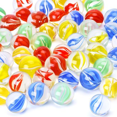 LovesTown 100PCS Glass Marbles Bulk, for Kids Marble Run Game, DIY and Home Decoration