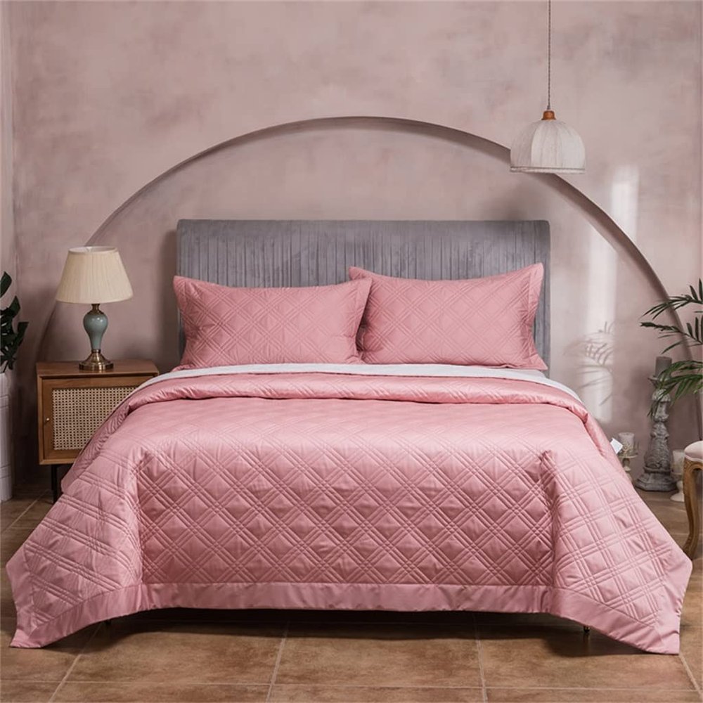 Blanket Bed Cover Quilted Quilt Bed Cover Three-Piece Thickened Quilted Quilted Bed Sheet Summer Cool Quilt (Color : D, Size : 230x245cm)