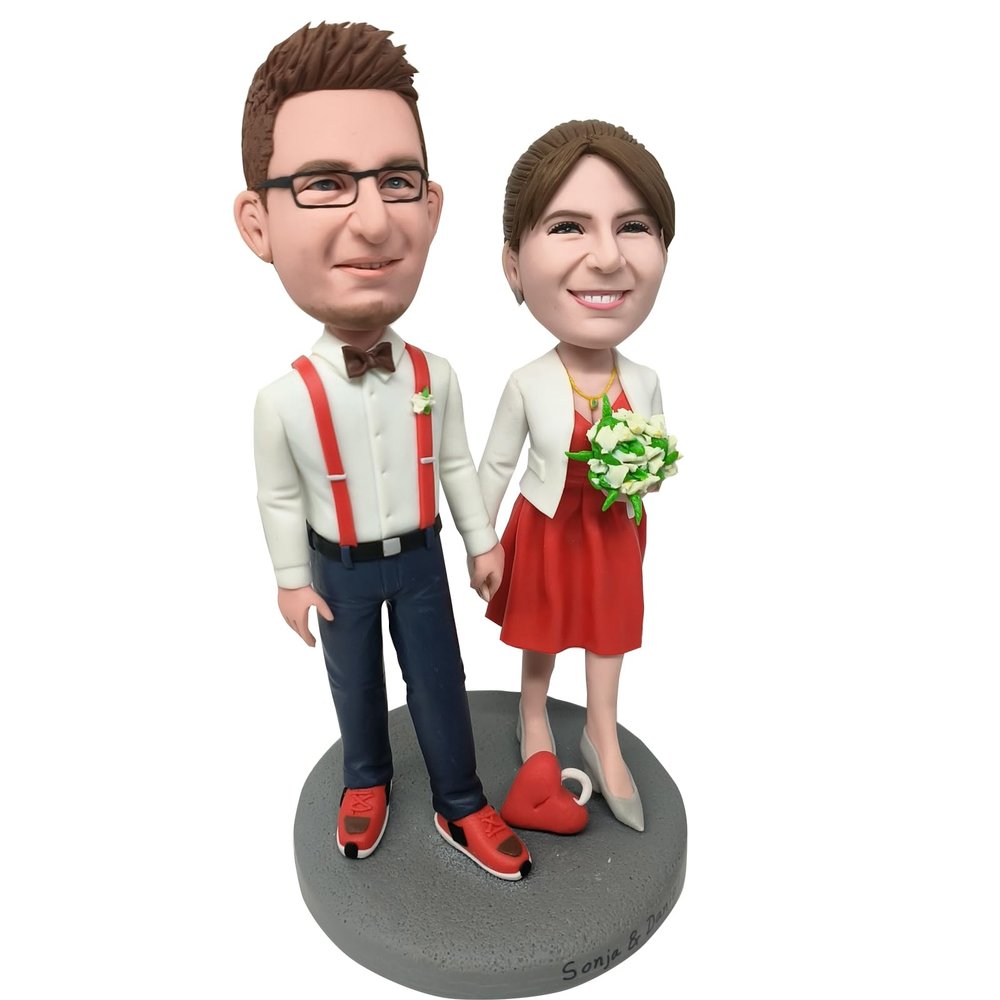 Custom Bobbleheads, Personalized Wedding Gifts For Couple, Wedding Anniversary Gift For Couple, Unique Valentine's Day Present (couple 7)