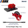 AMK 1/10 Scale Transmission Kit OD Transfer Case Gearbox with 30% Overdrive Gear Box 3Pcs Driveshafts for RC Crawler Axial SCX10 II Element Enduro DIY LCG Chassis (Red) view 3