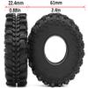 24pcs RC 1.0 Crawler Tires 61mm Tall Soft Sticky Mud Tyre for RC 1/18 TRX4M 1/24 AX24 SCX24 FCX24 Upgrades view 2