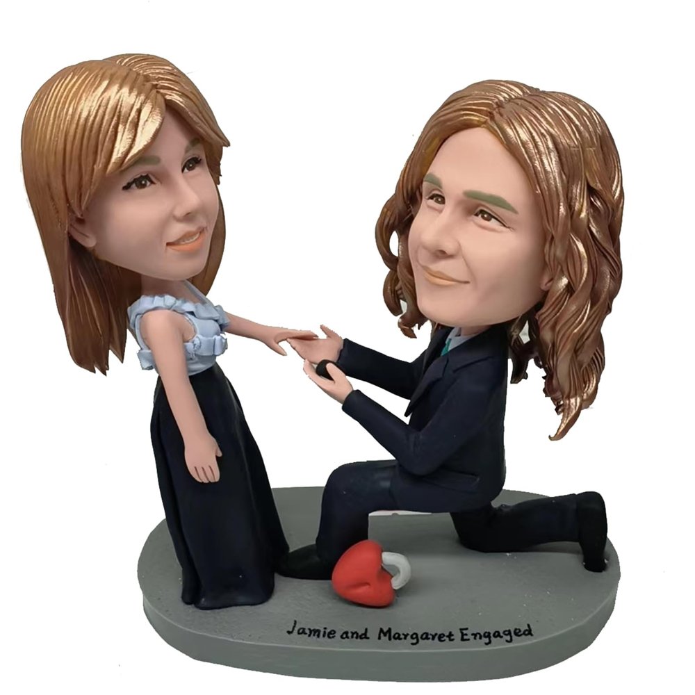 Custom Bobbleheads, Personalized Wedding Gifts For Couple, Wedding Anniversary Gift For Couple, Unique Valentine's Day Present (couple 15)