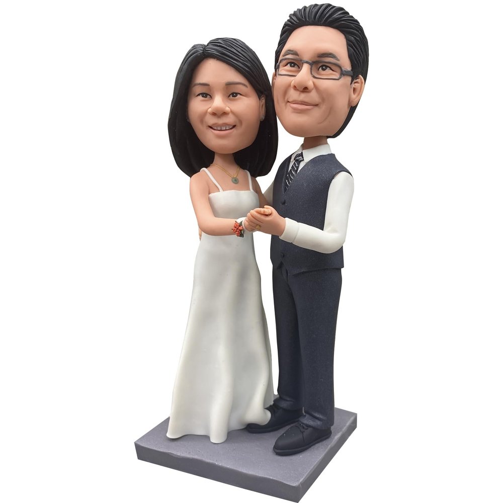 Custom Bobbleheads, Personalized Wedding Gifts For Couple, Wedding Anniversary Gift For Couple, Unique Valentine's Day Present (couple 5)