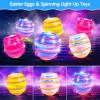 TERRAMUS Easter Eggs Toys, 6-Pack Light Up Easter Basket Stuffers, Lighting, Singing, Spinning Tops, Party Favors, Plastic Eggs Toy, Gifts for Kids Toddler 3+ Boys Girls view 3
