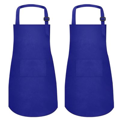 MEOGETY 2Pcs Kids Aprons Children Artists Aprons with Pockets Adjustable Chef Aprons for Cooking Kitchen Backing Painting
