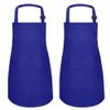 MEOGETY 2Pcs Kids Aprons Children Artists Aprons with Pockets Adjustable Chef Aprons for Cooking Kitchen Backing Painting view 1