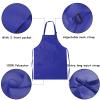 MEOGETY 2Pcs Kids Aprons Children Artists Aprons with Pockets Adjustable Chef Aprons for Cooking Kitchen Backing Painting view 3