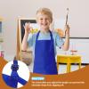 MEOGETY 2Pcs Kids Aprons Children Artists Aprons with Pockets Adjustable Chef Aprons for Cooking Kitchen Backing Painting view 4
