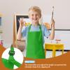 MEOGETY 2Pcs Kids Aprons Children Artists Aprons with Pockets Adjustable Chef Aprons for Cooking Kitchen Backing Painting view 4