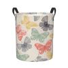 Foruidea Butterflies Pattern Laundry Basket,Laundry Hamper,Collapsible Storage Bin, Oxford Fabric Clothes Baskets,Nursery Hamper For Home,Office,Dorm,Gift Basket view 1