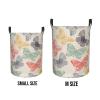 Foruidea Butterflies Pattern Laundry Basket,Laundry Hamper,Collapsible Storage Bin, Oxford Fabric Clothes Baskets,Nursery Hamper For Home,Office,Dorm,Gift Basket view 4