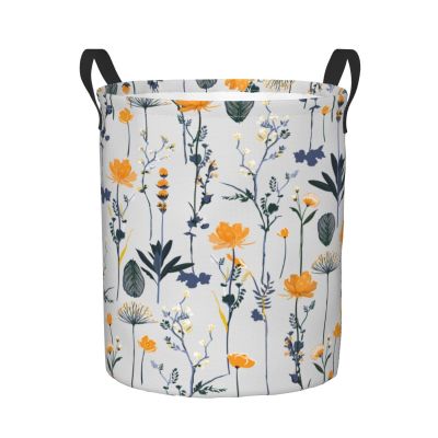 Foruidea Garden Flowers Laundry Basket,Laundry Hamper,Collapsible Storage Bin, Oxford Fabric Clothes Baskets,Nursery Hamper For Home,Office,Dorm,Gift Basket