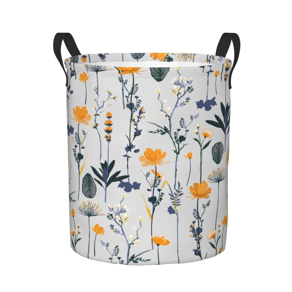 Foruidea Garden Flowers Laundry Basket,Laundry Hamper,Collapsible Storage Bin, Oxford Fabric Clothes Baskets,Nursery Hamper For Home,Office,Dorm,Gift Basket