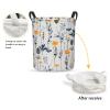 Foruidea Garden Flowers Laundry Basket,Laundry Hamper,Collapsible Storage Bin, Oxford Fabric Clothes Baskets,Nursery Hamper For Home,Office,Dorm,Gift Basket view 2