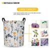 Foruidea Garden Flowers Laundry Basket,Laundry Hamper,Collapsible Storage Bin, Oxford Fabric Clothes Baskets,Nursery Hamper For Home,Office,Dorm,Gift Basket view 3