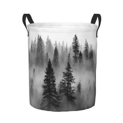 Foruidea Mountains Laundry Basket,Laundry Hamper,Collapsible Storage Bin, Oxford Fabric Clothes Baskets,Nursery Hamper For Home,Office,Dorm,Gift Basket
