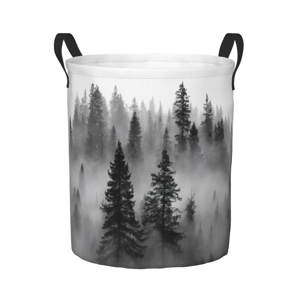 Foruidea Mountains Laundry Basket,Laundry Hamper,Collapsible Storage Bin, Oxford Fabric Clothes Baskets,Nursery Hamper For Home,Office,Dorm,Gift Basket