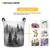 Foruidea Mountains Laundry Basket,Laundry Hamper,Collapsible Storage Bin, Oxford Fabric Clothes Baskets,Nursery Hamper For Home,Office,Dorm,Gift Basket view 3