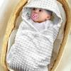 Personalized Baby Blankets for Boys Girls Neutral Dog Baby Swaddle Blanket with Name Soft Baby Hooded Blanket Minky Dotted Swaddling Wrap Newborn Nursery Swaddling Blankets 40x40 in view 4