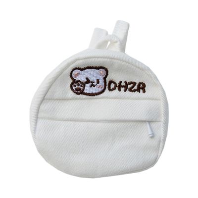 niannyyhouse 15cm 20cm Plush Doll Backpack 1/6BJD Cartoon Pattern Shoulder Bag Doll Dress Up Accessories (A-White)
