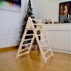 Foldable Montessori Climbing Triangle Set with Kids Desk and Toddler Chair | Wooden Table Extension for Montessori Climbing Ladder | Standing Desk Extention for Triangle (Triangle) view 2