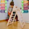 Foldable Montessori Climbing Triangle Set with Kids Desk and Toddler Chair | Wooden Table Extension for Montessori Climbing Ladder | Standing Desk Extention for Triangle (Triangle) view 3