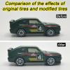16 Set 1/64 Wheels and Tires Kit Simulation 1 64 Scale Wheels with Rubber Tires and Hub Suitable for Adding Collection Value to 1/64 Model Cars (White) view 3
