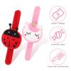 Abaodam 2Pcs Animal Slap Bracelet Coin Purse Ladybug Unicorn Slap Bracelet Plush Stuffed Animal Hugger Snap Wristband Wallet for Kids Birthday Party view 4