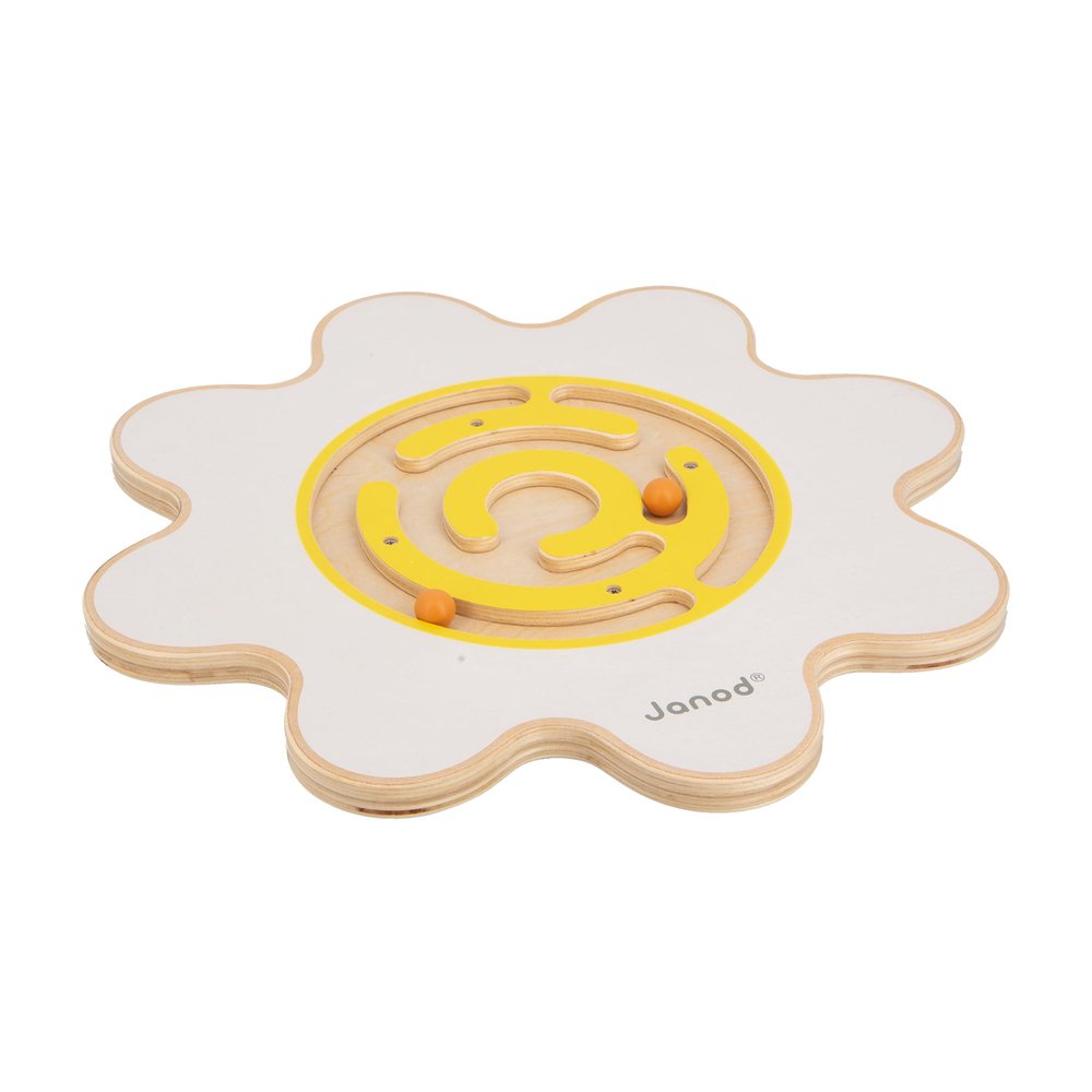 Janod - Sweet Cocoon Flower Balance Board - FSC Wooden Toy - Develops The Sense of Balance and Concentration - Skill Game for Children from 5 Years, J04049