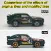 16 Set 1/64 Wheels and Tires Kit Simulation 1 64 Scale Wheels with Rubber Tires and Hub Suitable for Adding Collection Value to 1/64 Model Cars (Gold) view 3
