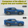 16 Set 1/64 Wheels and Tires Kit Simulation 1 64 Scale Wheels with Rubber Tires and Hub Suitable for Adding Collection Value to 1/64 Model Cars (Silver) view 2