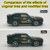 16 Set 1/64 Wheels and Tires Kit Simulation 1 64 Scale Wheels with Rubber Tires and Hub Suitable for Adding Collection Value to 1/64 Model Cars (Silver) view 3
