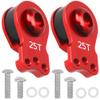 2Pcs Vgoohobby Aluminum RC 25T Servo Saver Adjustable Hi-Torque Servo Saver Compatible with Futaba Tamiya Servos 1/10 Traxxas TRX4 TRX6 SCX10 Capra RC Car (Red) view 1