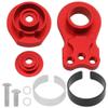 2Pcs Vgoohobby Aluminum RC 25T Servo Saver Adjustable Hi-Torque Servo Saver Compatible with Futaba Tamiya Servos 1/10 Traxxas TRX4 TRX6 SCX10 Capra RC Car (Red) view 2