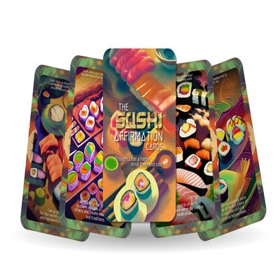 Ibiza Tarot The Sushi Affirmation Cards - Thoughts for a happy mind, body and soul English