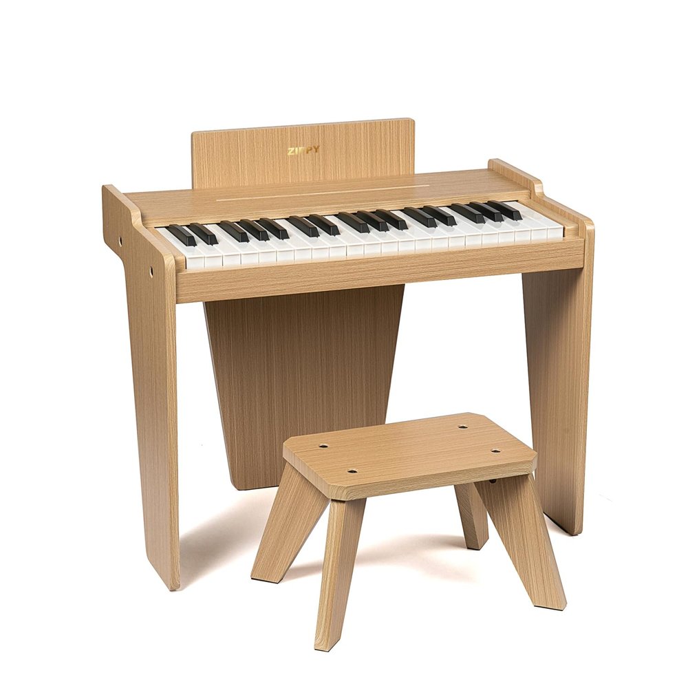 ZIPPY Kids Piano Keyboard, 37 Keys Digital Piano for Kids, Music Educational Instrument Toy, Wood Piano for 3+ Girls and Boys (Oak Basic)