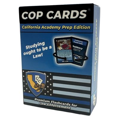Cop Cards: California Academy Prep Edition - Premium Flashcards for Law Enforcement - Learning Aid or Police Gift