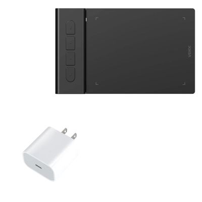 BoxWave Charger Compatible with Veikk Creator Pop VK430 - PD GAN miniCube (30W), 30W Tiny PD GAN Type-C Wall Charger - Winter White