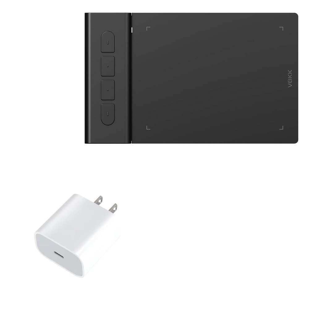 BoxWave Charger Compatible with Veikk Creator Pop VK430 - PD GAN miniCube (30W), 30W Tiny PD GAN Type-C Wall Charger - Winter White