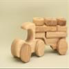 Free Shipping Natural Wooden Car - Constructor Classic with Trailer, BT25 : Eco-Friendly Gift with Montessori and Waldorf Educational Influence Lotes Toys Baby Gift view 2