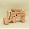 Free Shipping Natural Wooden Tractor-Constructor with Trailer, BT20 : Eco-Friendly Gift with Montessori and Waldorf Educational Influence Lotes Toys Baby Gift view 1