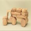 Free Shipping Natural Wooden Tractor-Constructor with Trailer, BT20 : Eco-Friendly Gift with Montessori and Waldorf Educational Influence Lotes Toys Baby Gift view 3