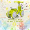 6V Electric Baby Balance Bike for 1 Year Old Boys Girls Ride on Toys 12-48 Months Toddler Balance Bike, 4 Wheels Kids First Bike with Remote Control First Birthday Gifts- Cyan view 4