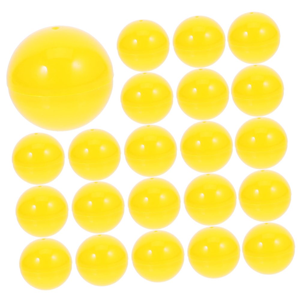 Alipis Fillable Raffle Balls Plastic Balls 50pcs Bingo Balls with No Number Vending Machine for Party Favors Prizes Toys Yellow