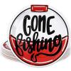 JarThenaAMCS Gone Fishing Party Plates Black White Red Disposable Paper Plates Dinner Plates 9 Inch Dessert Plates for Fisherman Party Supplies Table Decor, 24Pcs view 1